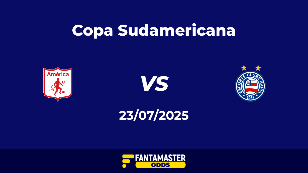América de Cali vs Bahia del 23/07/2025