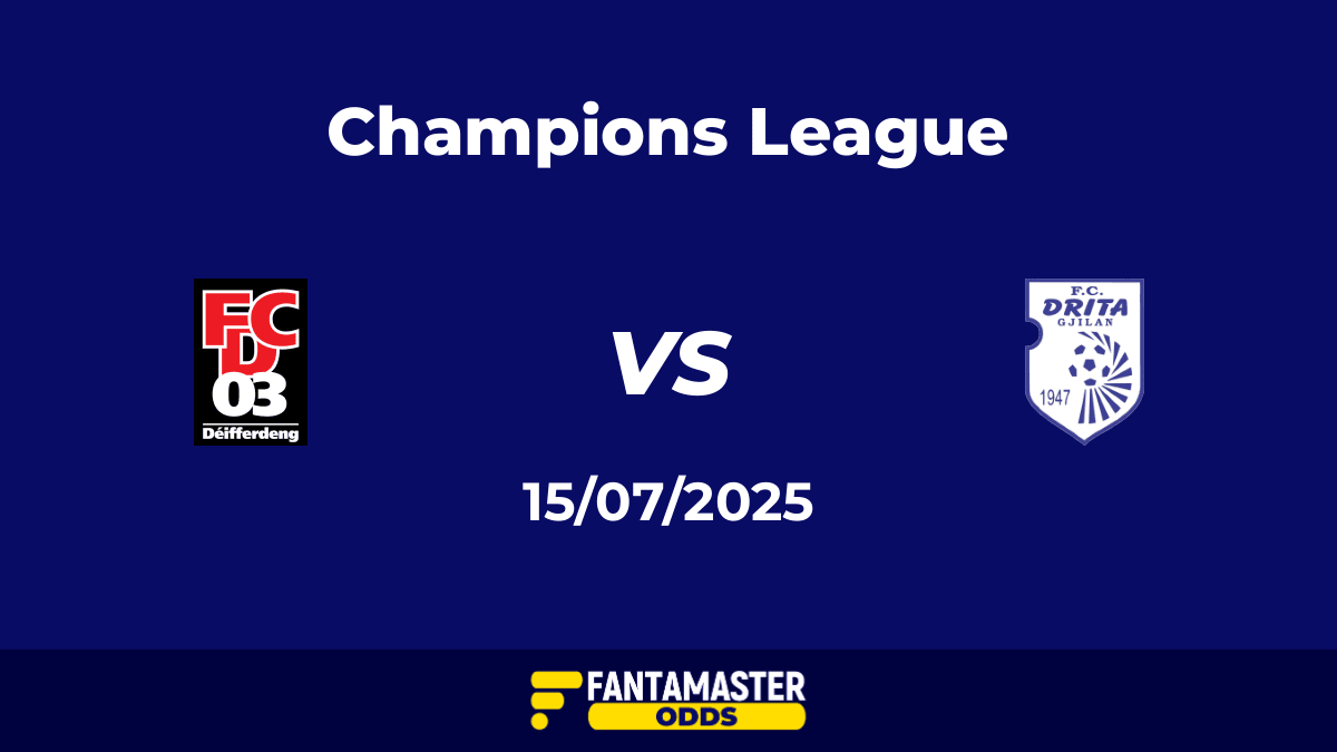 Differdange 03 vs Drita del 15/07/2025