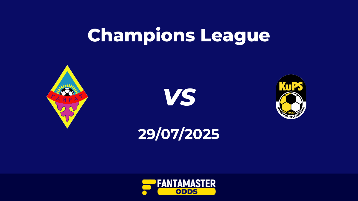 Kairat vs KuPS del 29/07/2025