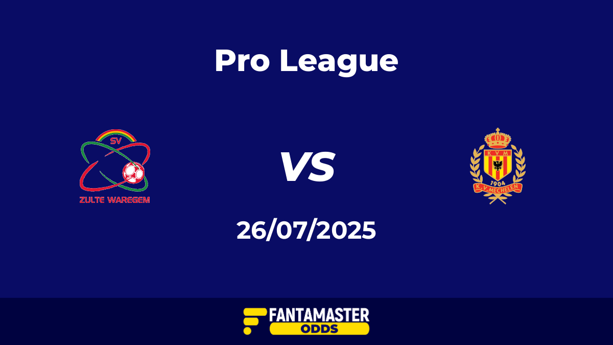 Zulte-Waregem vs Mechelen del 26/07/2025
