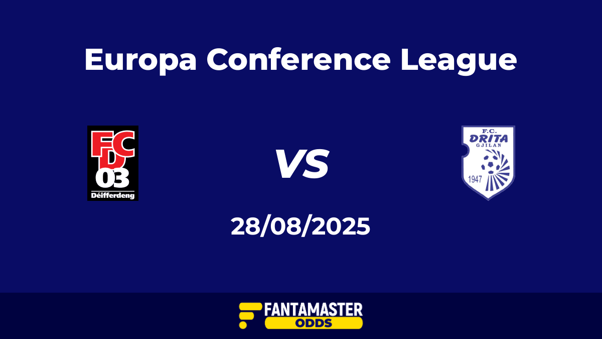 Differdange 03 vs Drita del 28/08/2025